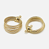 Brass 2-Loop Link Pendants KK-N200-083-1