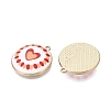 Printed Alloy Enamel Pendants ENAM-N072-03KCG-02-2
