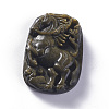 Natural Golden Sheen Obsidian Pendants G-P418-12-1