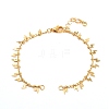 Lightning Brass Charm Bracelet Makings AJEW-JB01070-01-1