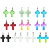 10Pcs 10 Colors Glass Pendant GLAA-FS0001-83-1