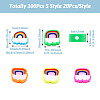 100Pcs 5 Style Handmade Polymer Clay Beads FIND-FW0001-33-4