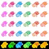 30Piece 6 Styles Transparent Resin Pendant Turtle Luminous Resin Pendant DIY Decorative Accessories JX868A-1