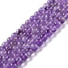 Natural Chevron Amethyst Beads Strands G-S030-3