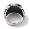 304 Stainless Steel Round with Tree of Life Signet Rings for Men RJEW-U005-20A-02-3