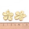 304 Stainless Steel Flower Pendants STAS-T067-30G-3