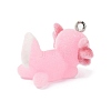 Flocky Opaque Resin Pendants RESI-G105-06E-2