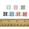 20Pcs UV Plating Transparent Acrylic Beads OACR-FS0002-39-5