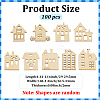 100Pcs Unfinished Wooden Cutcouts DIY-GF0013-50-2