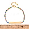 304 Stainless Steel Rhinestone Cup Chain Bracelets BJEW-G753-02G-01-5