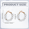 1 Pair Alloy Glass Seed Beads Hoop Earrings EJEW-LP0003-65F-2