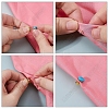 50Pcs Iron Butterfly Clutches Pin Backs IFIN-H066-01B-4