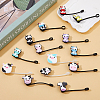 DICOSMETIC 14Pcs 14 Style Cow Theme Silicone Straw Cap AJEW-DC0001-46-4