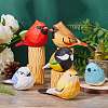 Wooden Birds and Tree Stump Ornaments JX721A-6