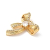Brass Micro Pave Clear Cubic Zirconia Pendants KK-D504-23A-G-2