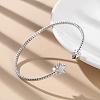 Clear Cubic Zirconia Open Cuff Bangle BJEW-G737-01P-04-2