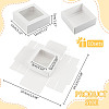 Square Paper Storage Gift Boxes with Clear Visible Window CON-WH0095-64A-2