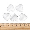Transparent Glass Heart Cabochons GGLA-R021-20mm-5
