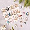 40Pcs 20 Styles Golden Alloy Enamel Pendant sgENAM-SZ0002-11-4