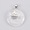 Natural Quartz Crystal Pendants KK-F751-J23-2