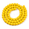 Opaque Solid Color Glass Beads Strands GLAA-T032-P6mm-08-3