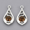 Faceted Glass Pendants GLAA-R204-B-11S-NF-2