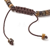 Natural Tiger Eye Braided Bead Bracelets BJEW-JB11114-03-4