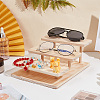 3-Tier Pine Wood Eyeglass Display Risers ODIS-WH0025-100-4