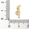 Brass Pave Clear Cubic Zirconia Charms KK-A273-01G-P-3