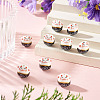 9Pcs Handmade Printed Porcelain Beads PORC-TADJ0001-01B-4