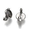 Tarnish Resistant 304 Stainless Steel Brooch Base Settings STAS-F191-04P-8mm-1