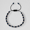 Natural Gemstone & Synthetic Non-magnetic Hematite Beads Braided Bead Bracelets YO1115-4-1