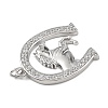 Brass Micro Pave Clear Cubic Zirconia Pendants KK-B177-05C-P-2