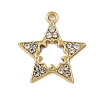 Alloy Rhinestone Pendants PALLOY-P308-12KCG-1