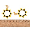 Brass Dangle Stud Earrings for Women EJEW-MZ00758-01-5