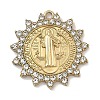 304 Stainless Steel & Rhinestone Pendants STAS-G371-09A-01G-1