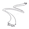 6Pcs 6 Style 304 Stainless Steel Word Pendant Necklace NJEW-KS0001-06P-2