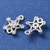 Brass Pave Clear Cubic Zirconia Connector Charms CU-CBAEC99-08S-2