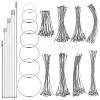 200Pcs 8 Styles 304 Stainless Steel Cable Wire Keychains AJEW-WA0003-97-1