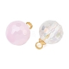Electroplate Glass Pendants PALLOY-JF05532-03-2