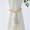 Handmade Macrame Wood Bead Curtain Tiebacks MAKN-PW0001-056C-1