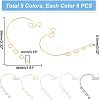 Unicraftale 30Pcs 5 Colors 316 Stainless Steel Ear Cuff Findings STAS-UN0039-44-3