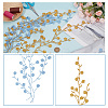 GOMAKERER 4Pcs 2 Colors Plum Blosssom Cotton Computerized Embroidery Iron on Patches PATC-GO0001-02-5