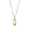 1Pc Initial Letter Brass Pendant Necklaces NJEW-YW0001-24I-1