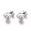 304 Stainless Steel Stud Earrings EJEW-P184-01-2