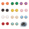 11 Sets 11 Colors Camellia Flower Alloy Enamel Adjustable Jean Button Pins DIY-FG0004-93-1