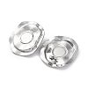 304 Stainless Steel Flat Round Stud Earrings EJEW-K295-19P-2