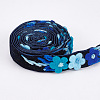 Velvet Handmade Flower Embroidered Lace Ribbons SRIB-WH0011-077A-3