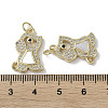 Brass Micro Pave Cubic Zirconia Pendants KK-G485-31A-G-3