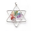Natural & Synthetic Mixed Gemstone Chakra Big Pendants G-I212-02A-2